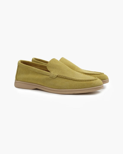St. James – Comfortabele Suède Loafer-Lichtgroen