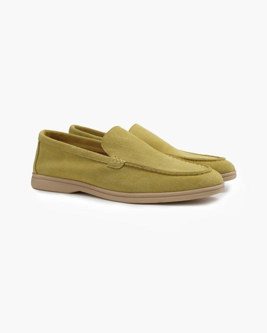 St. James – Comfortabele Suède Loafer-Lichtgroen