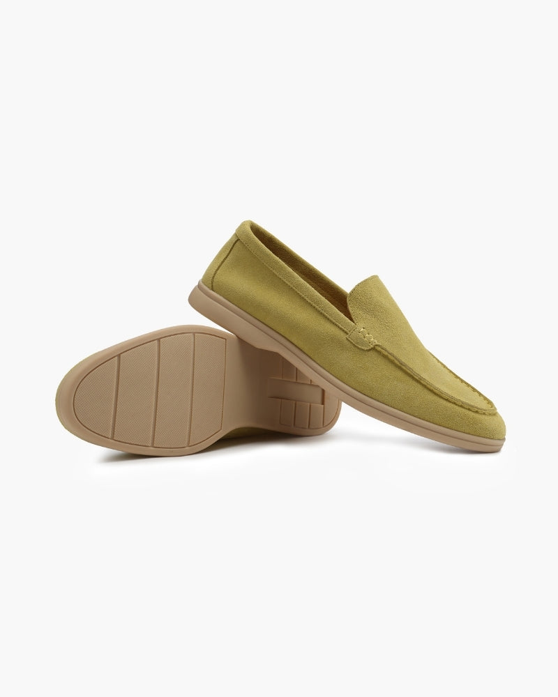 St. James – Comfortabele Suède Loafer-Lichtgroen