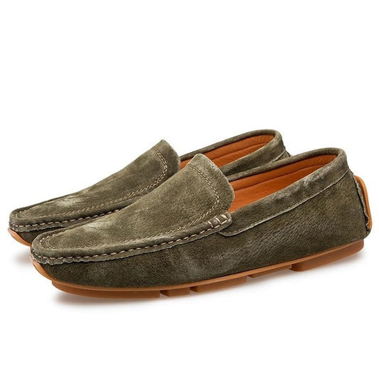 Mocassins Gianni en daim italien souple