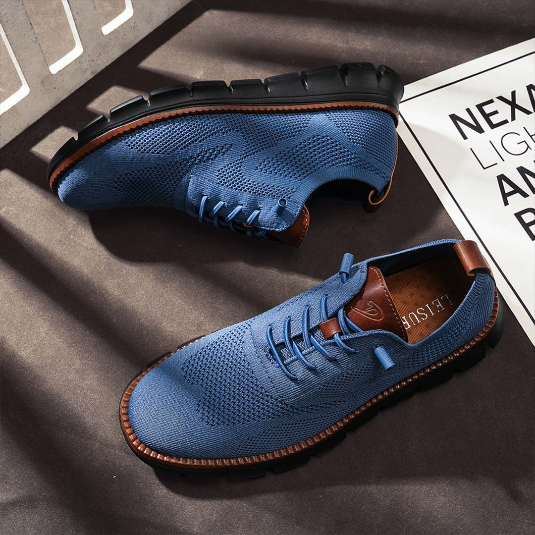 Urban Blackout – Baskets Homme Ultra-Confort Toutes Saisons en Maille Premium – Bleu Lapis