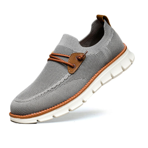 Amauti – Mocassins pour homme Chaussures toutes saisons ultra-confortables en cuir de première qualité – Gris